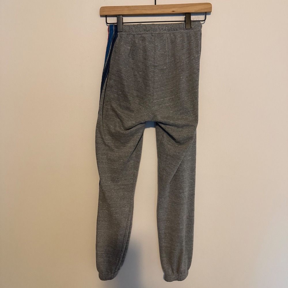 Aviator Nation 5 Stripe Sweatpants heather grey XS loungewear athleisure casual - Picture 5 of 6